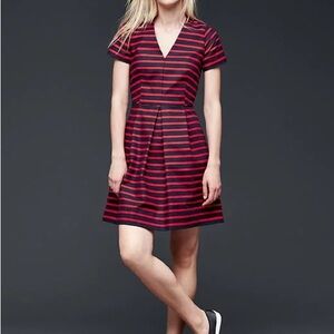 GAP Red and Blue Striped Dress